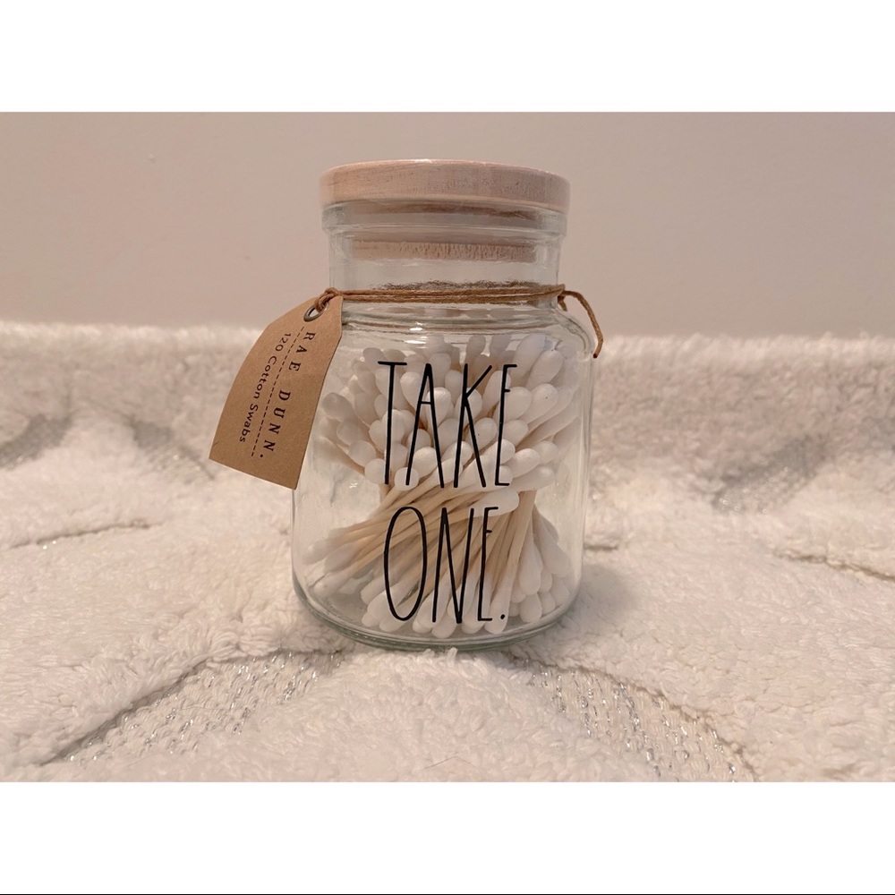 Rae Dunn TAKE ONE Cotton Swabs container/holder